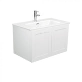 Fienza 750mm Joli Mila Wall Hung Vanity Left Hand Draws - Satin White